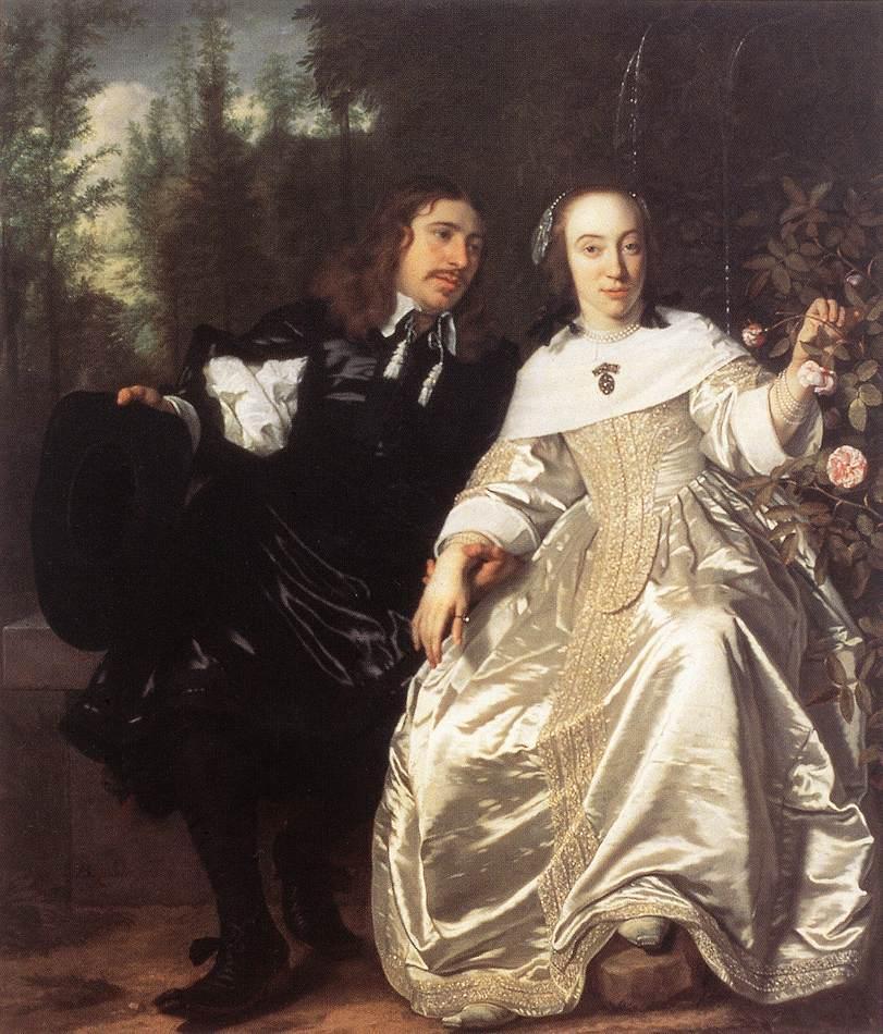 Abraham Del Court And Maria De Keersegieter by Bartholomeus van der Helst
